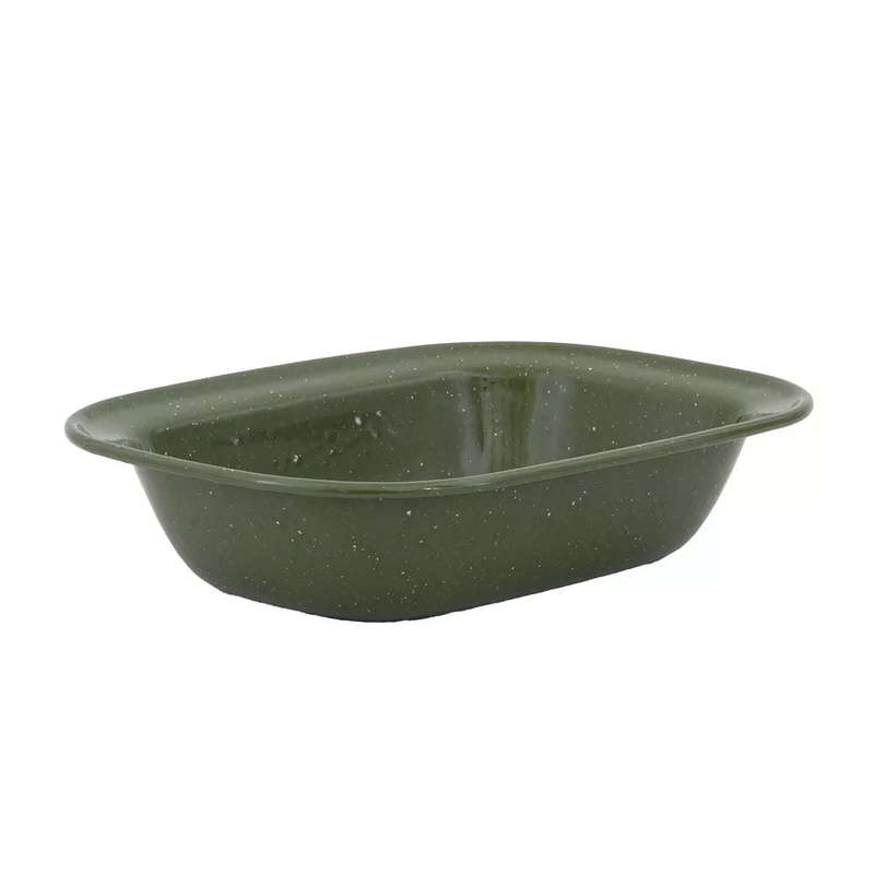 Pie Dish - Enamel Green Speckled 21.5cm