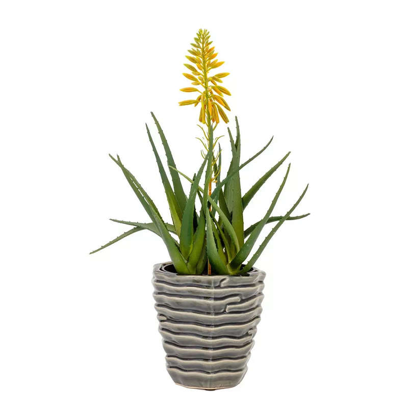Planter - Ceramic Charcoal Layered 14cm