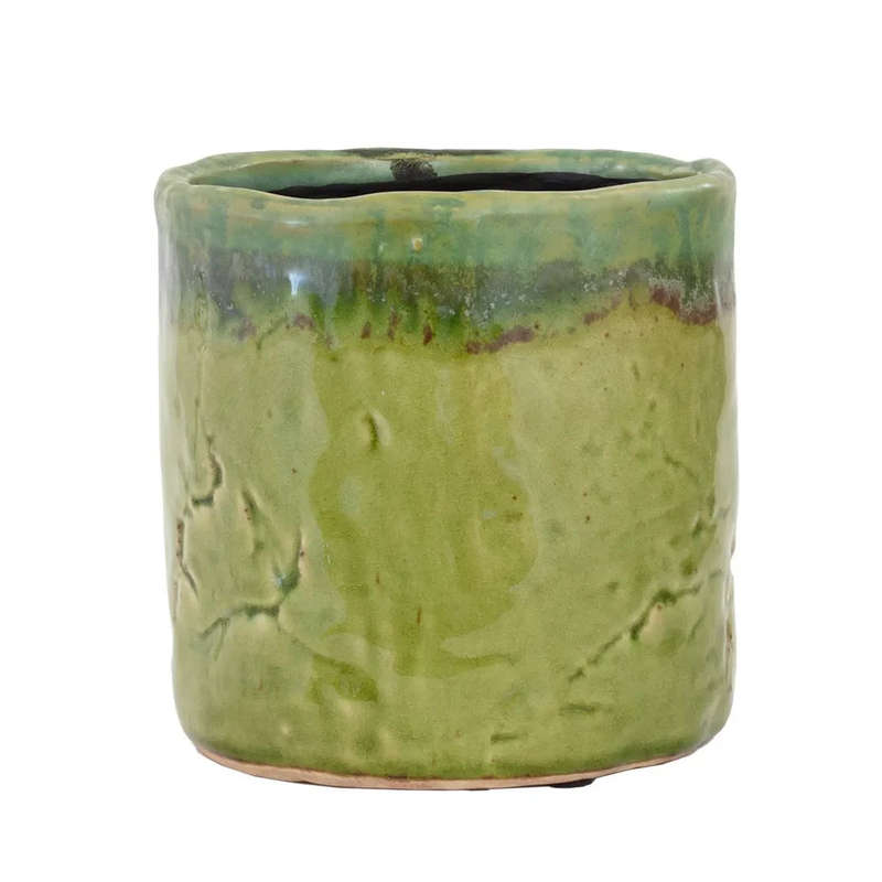 Planter - Ceramic Green Jungle 14cm