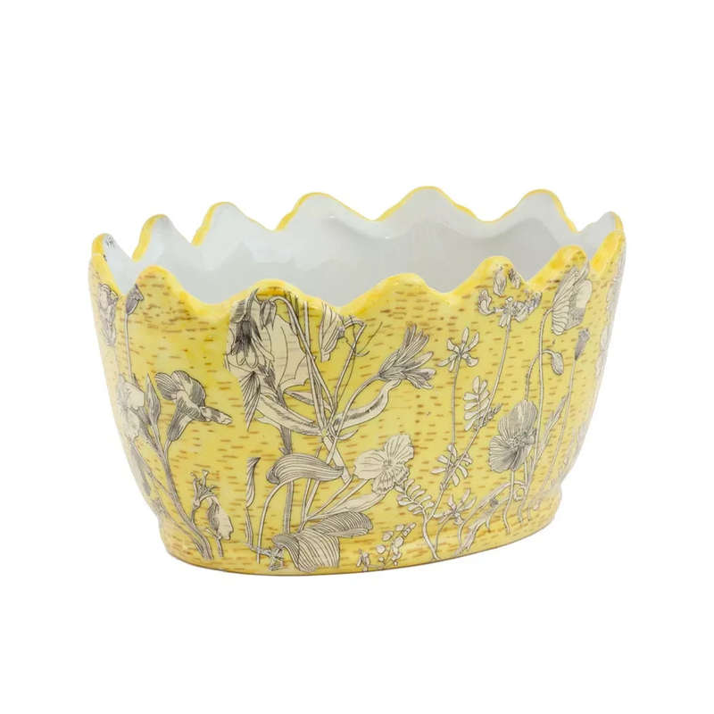 Planter - Oval Yellow Fields
