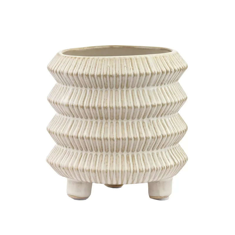 Planter - White Lines Elevated 12.5cm