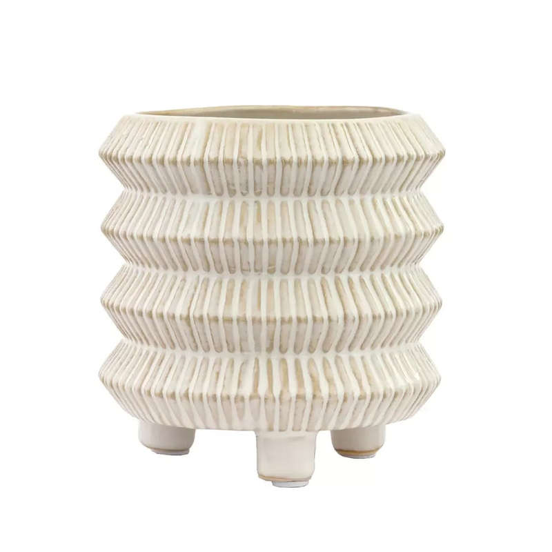 Planter - White Lines Elevated 12.5cm