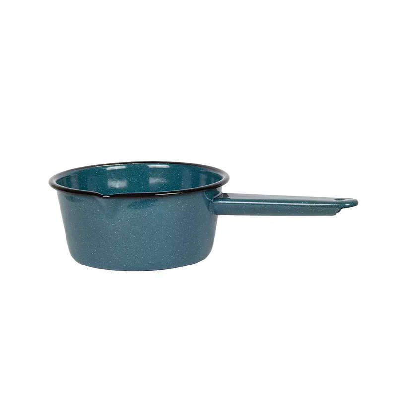 Sauce Pot - Enamel Teal Black Rim