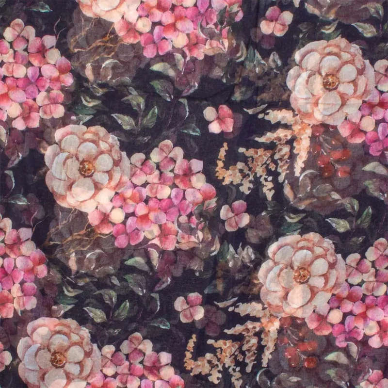 Scarf - Ebony Hydrangea