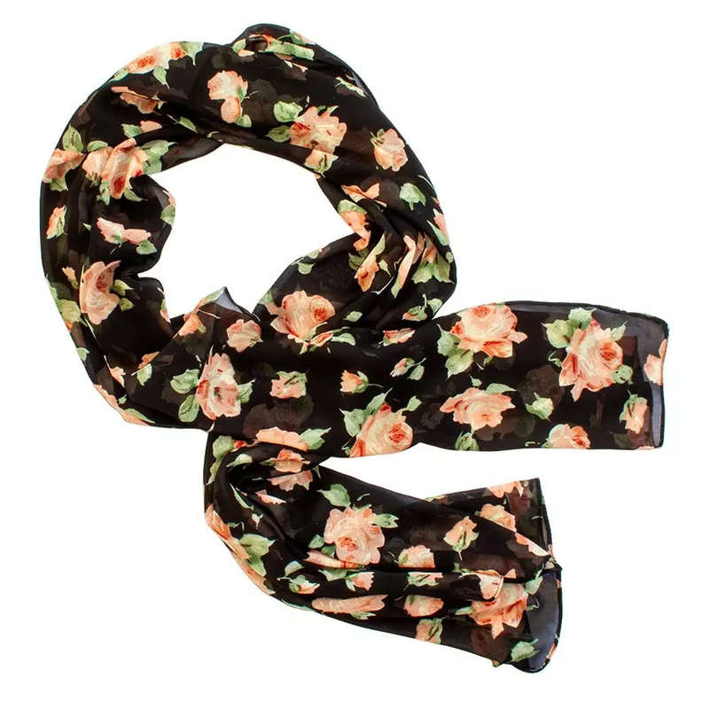 Scarf - Ebony Roses