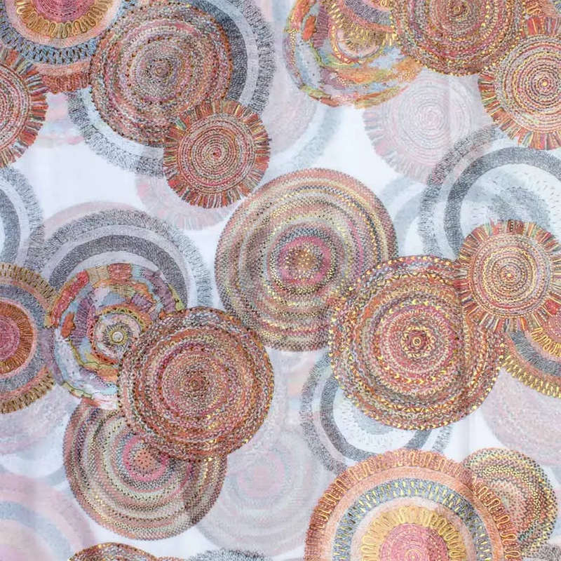 Scarf - Golden Circles Light