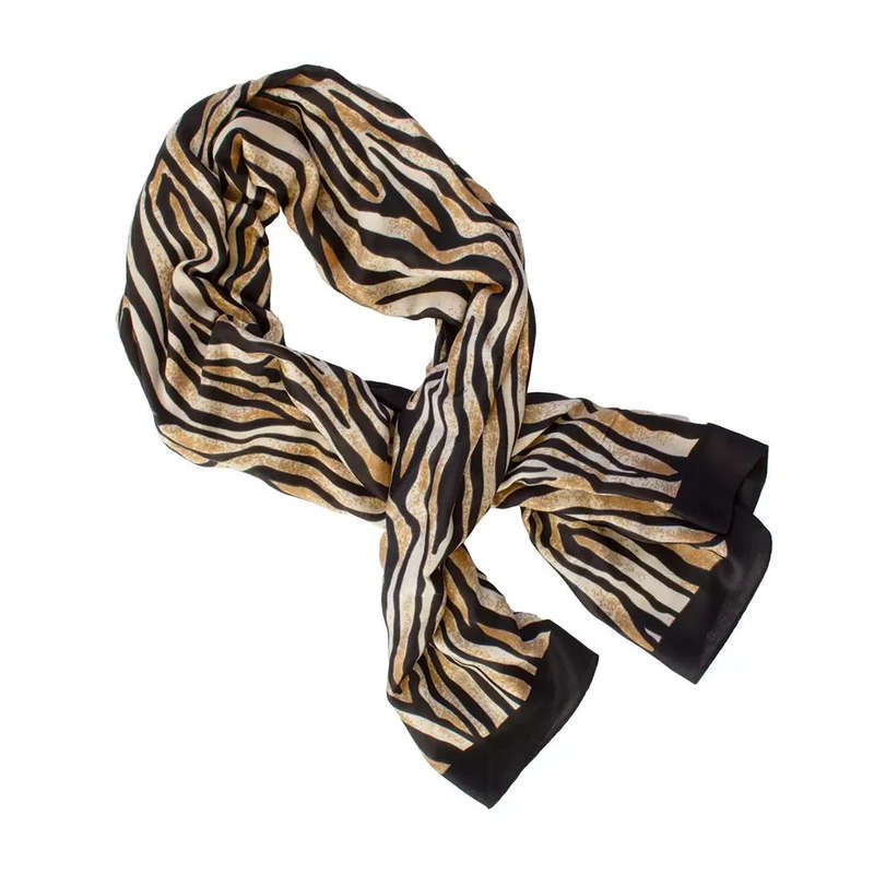 Scarf - Striped Black Edges