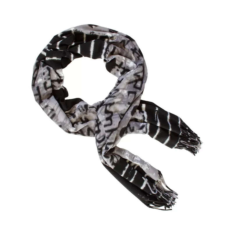 Scarf - White, Grey & Black