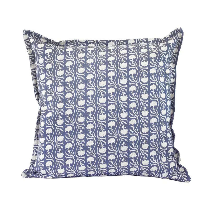 Scatter Cushion Cover - Blue & White Floral Vines 60 x 60