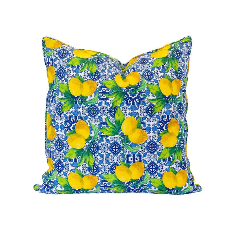 Scatter Cushion Cover - Lemon Blues 60x60