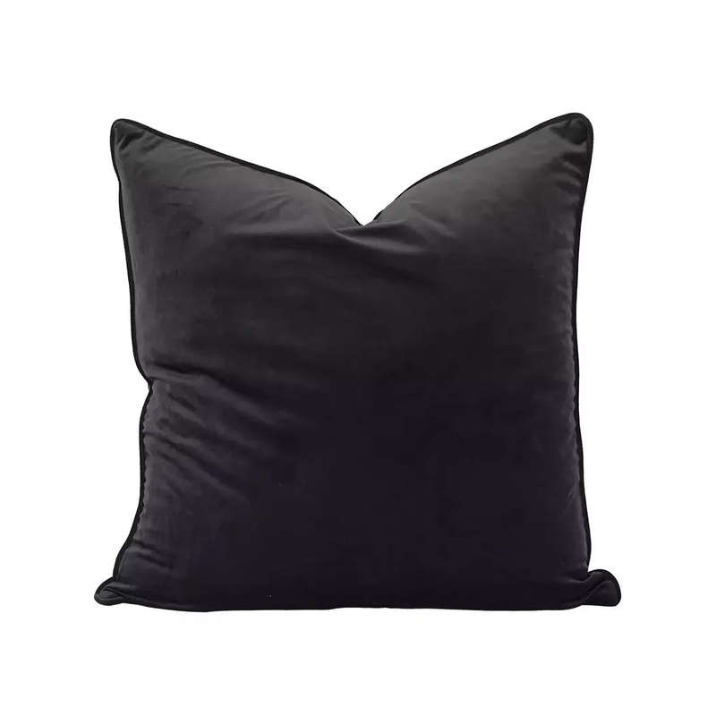 Scatter Cushion Cover - Velvet Charcoal 60x60