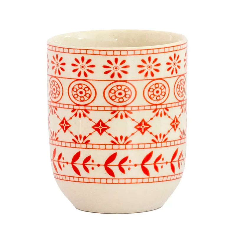 Teacup - Red Patterned