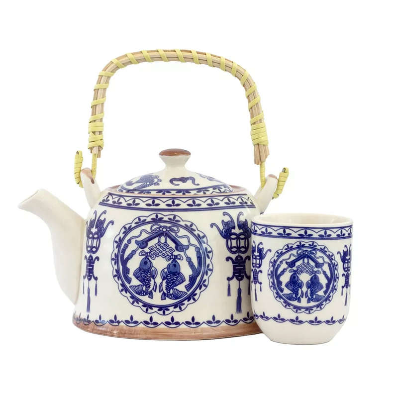Teapot - Blue Koi