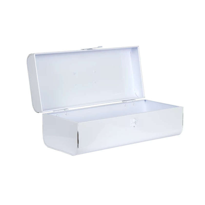 Bread/Tool Box - Enamel Cool White