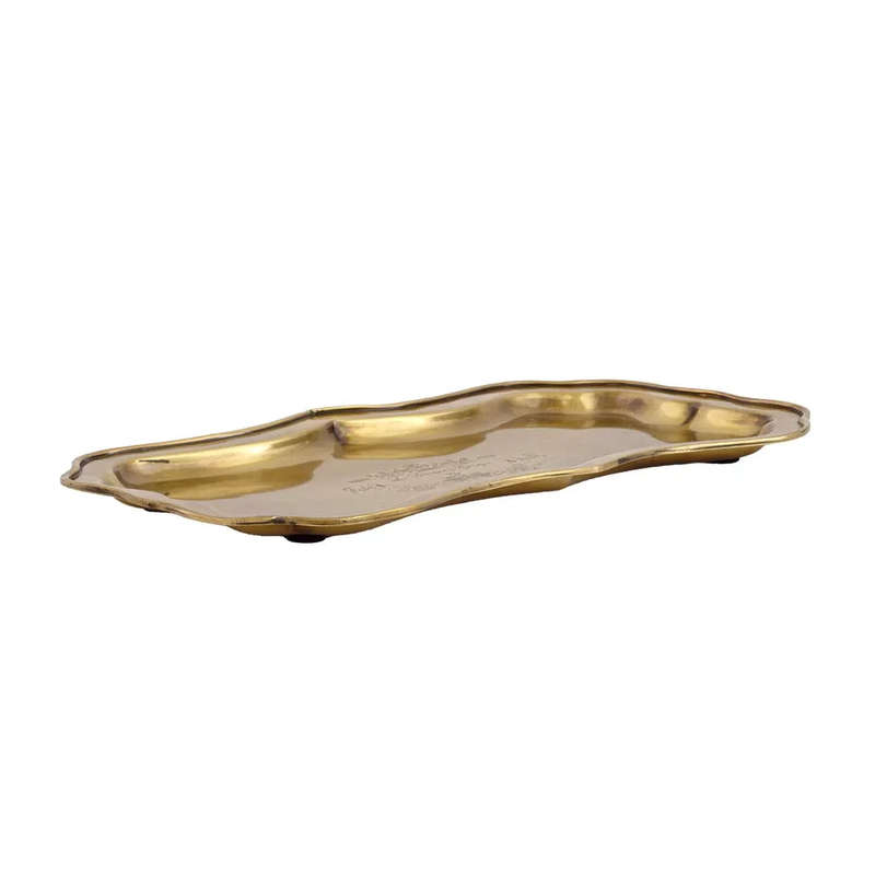 Tray - Brass Scalloped