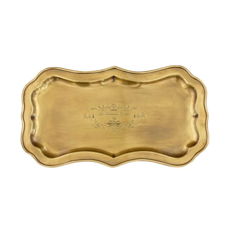 Tray - Brass Scalloped