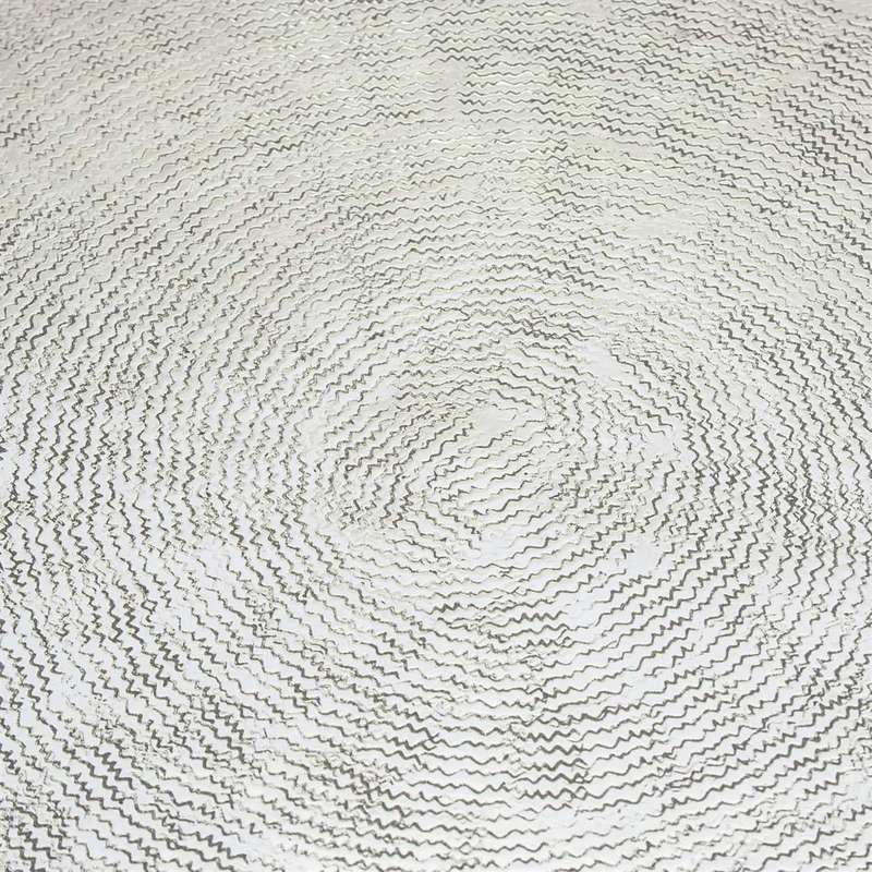 Tray -Round Silver Moroccan
