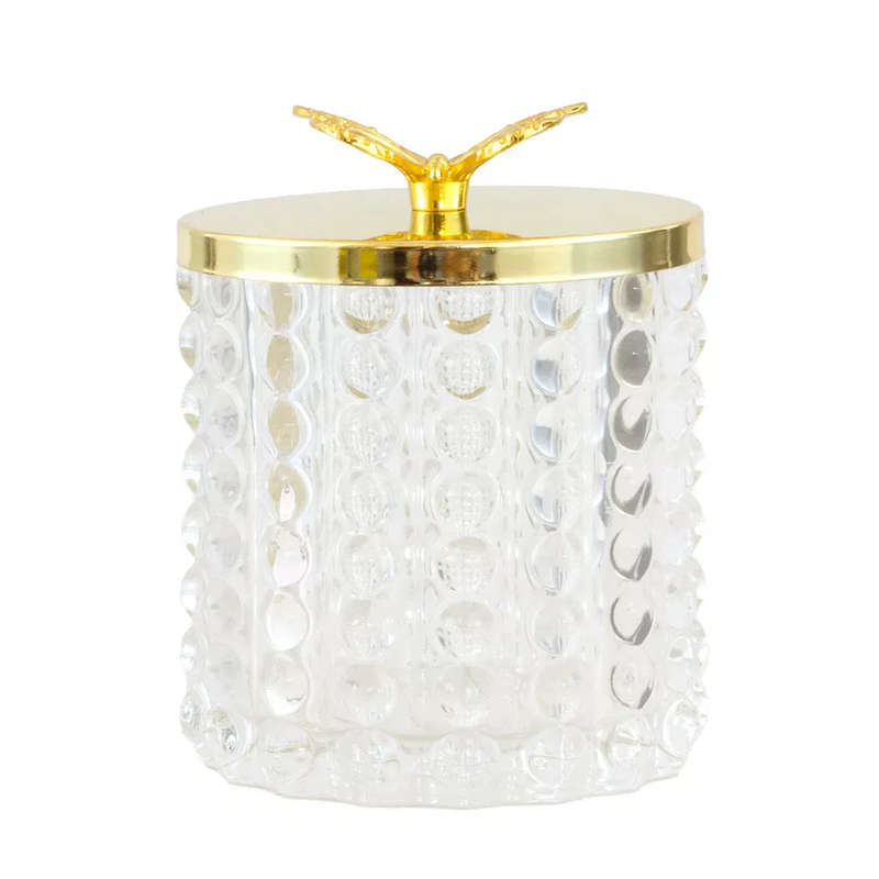Trinket Box - Golden Butterfly Lid 12cm