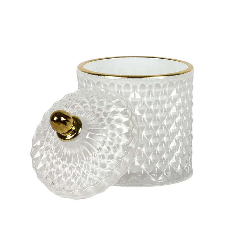 Trinket Box - White & Gold 13cm