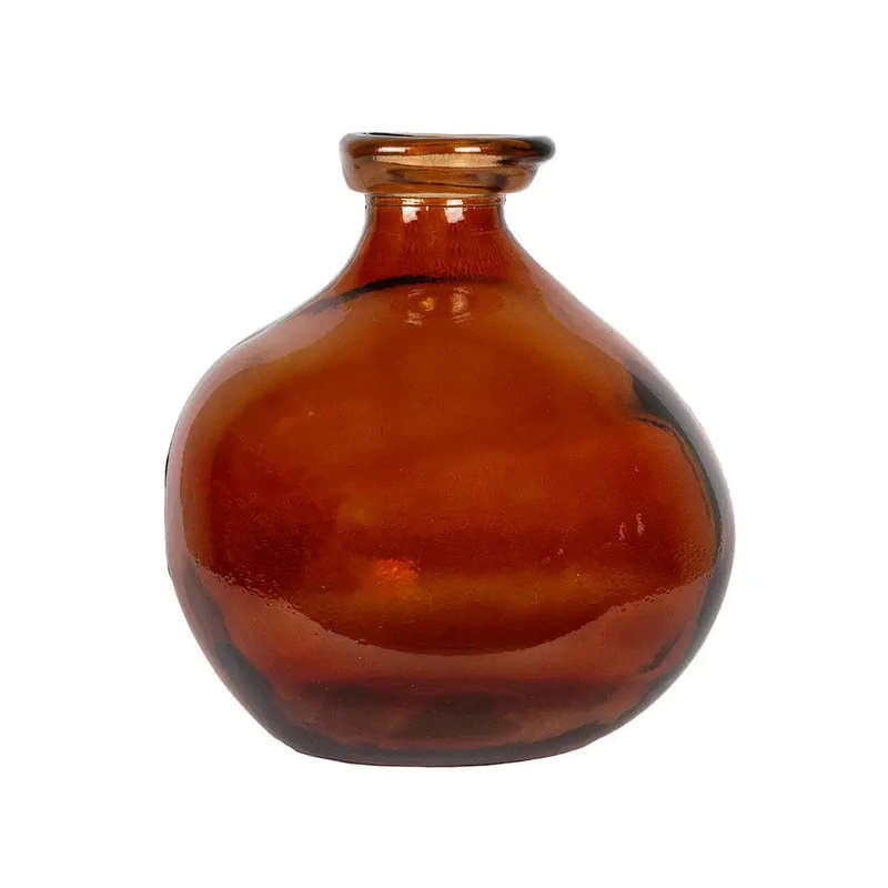 Vase - Cognac Curves 18cm