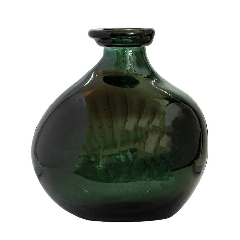 Vase - Green Grey Curves 18cm