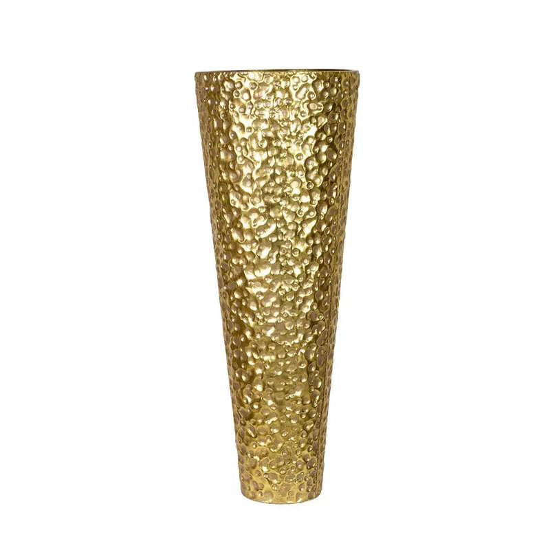 Vase - Hammered Cone Gold 81cm
