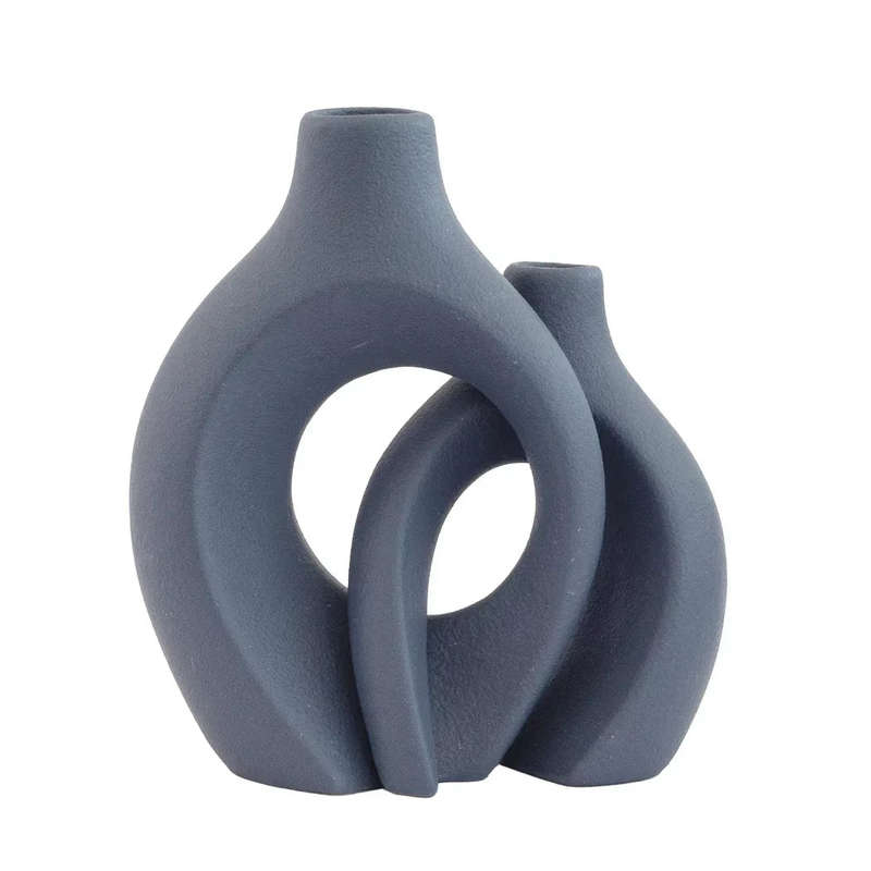 Vase Set - Intertwined Blue-grey