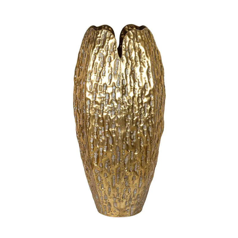 Vase - Textured Ancient Gold 60cm