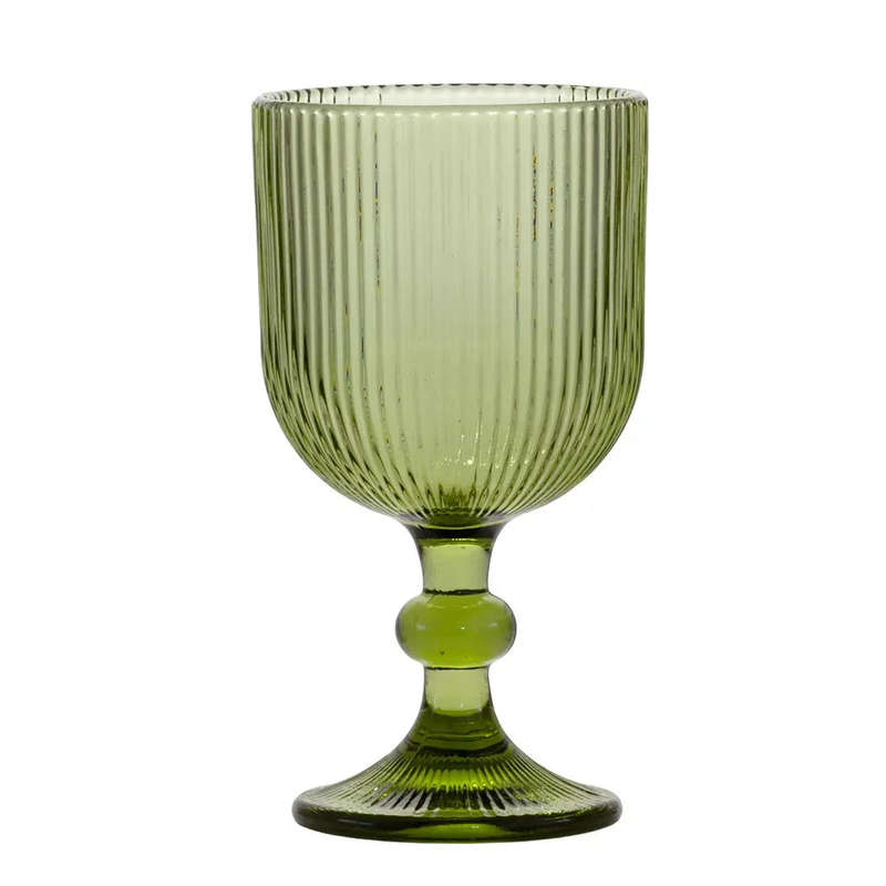 Wine Glass - Lines Green 350ml