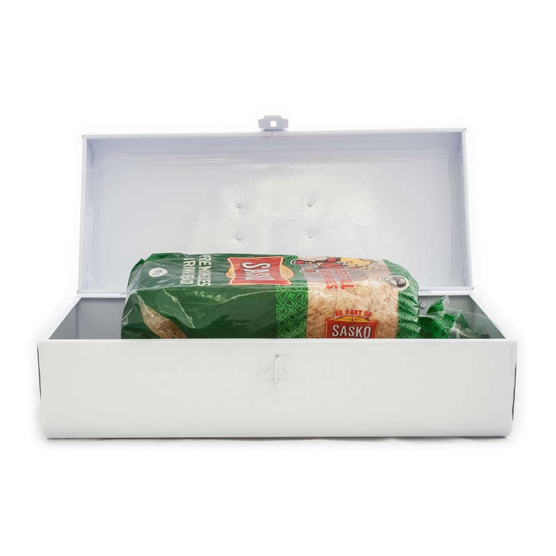 Bread/Tool Box - Enamel Cool White