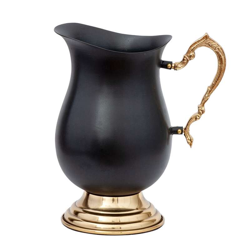 Jug - Matt Black & Brass