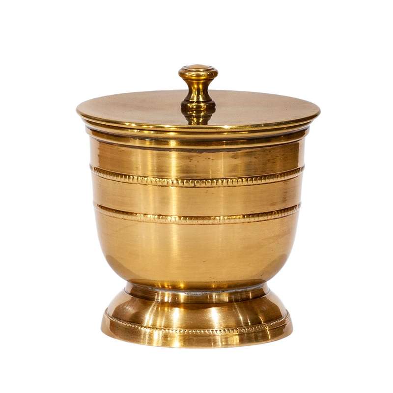 Cotton Box - Brass Beaded