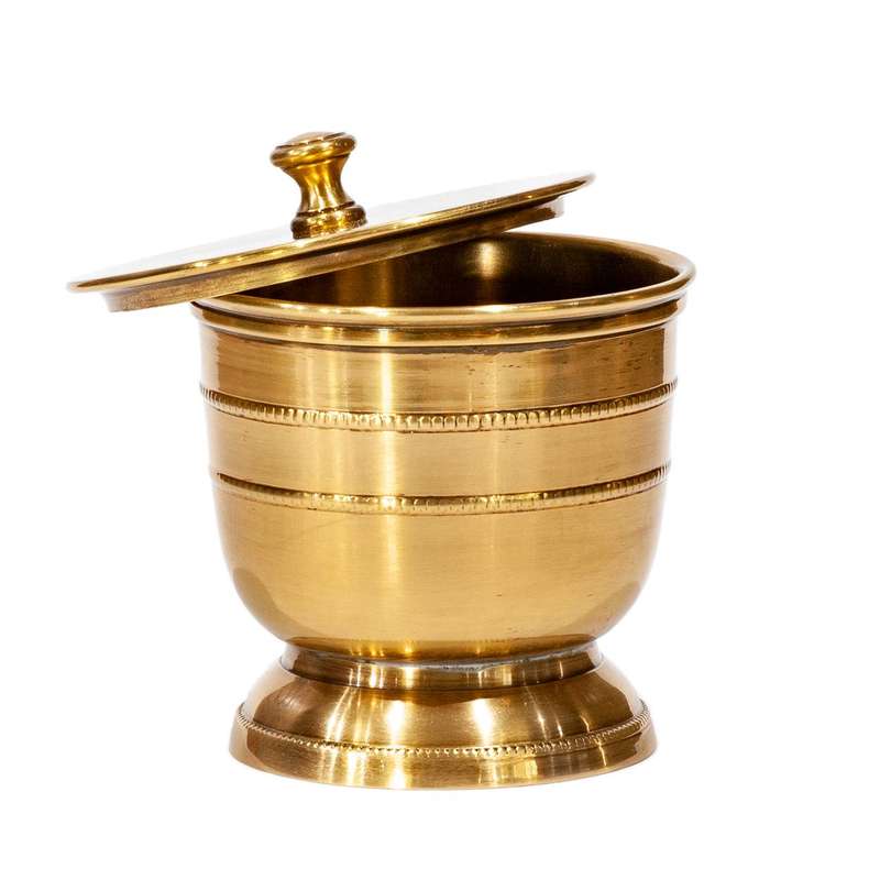 Cotton Box - Brass Beaded