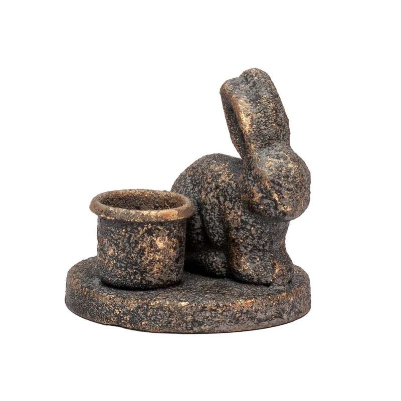 Candle Holder - Iron Bunny