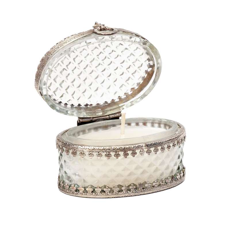 Candle - Textured Glass Oval