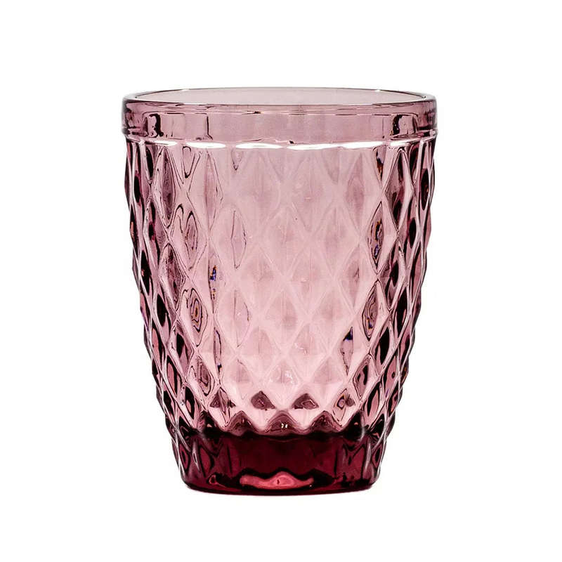 Drinking Glass - Diamonds Magenta Tumbler 225ml