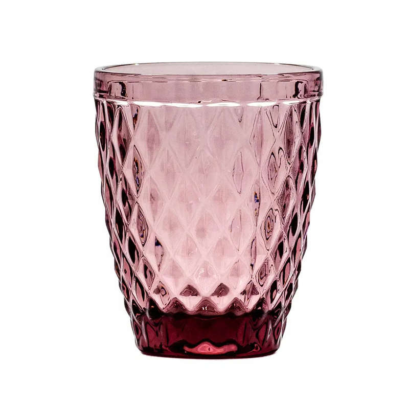 Drinking Glass - Diamonds Magenta Tumbler 225ml