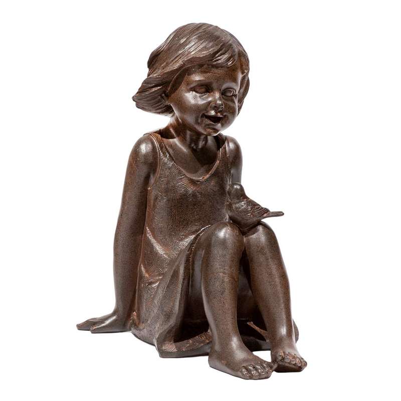 Ornament - Sitting Girl w/ Bird