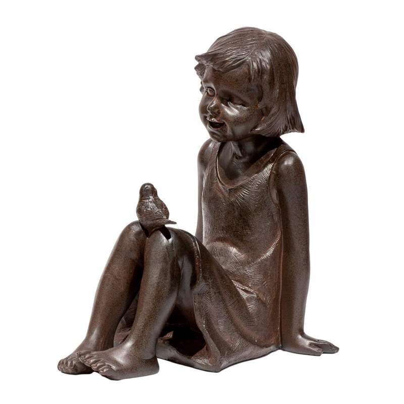 Ornament - Sitting Girl w/ Bird