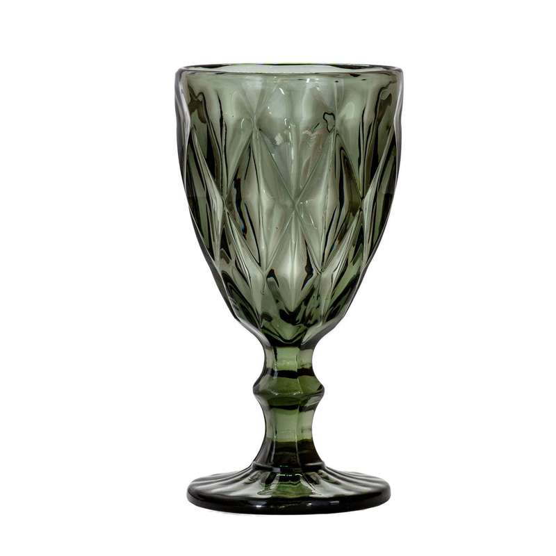 Wine Glass - Large Diamonds Grey 300ml
