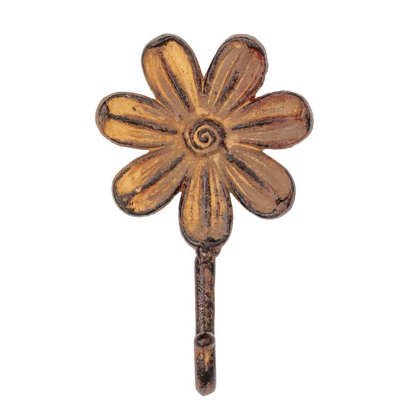 Iron Hook - Flower Single Iron Brown
