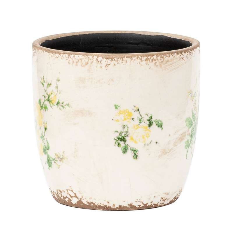 Ceramic Planter - Yellow Flowers Classic