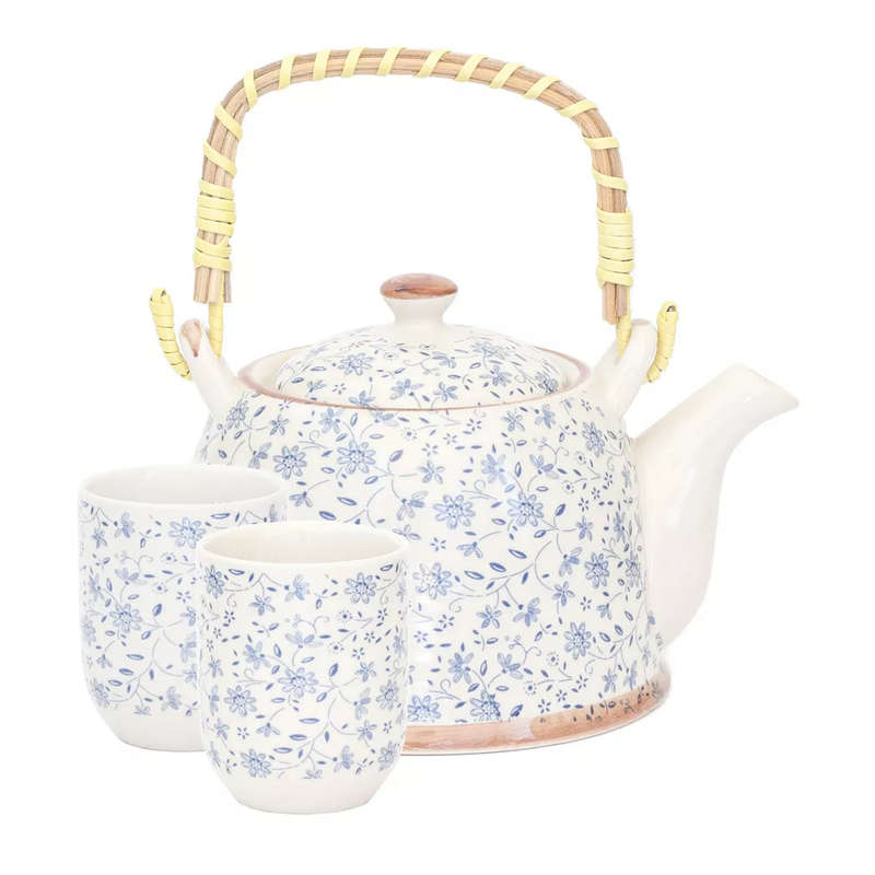 Teapot - Light Blue Flowers