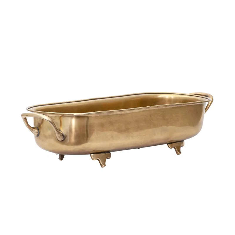 Oblong Bowl - Antique Brass 44cm