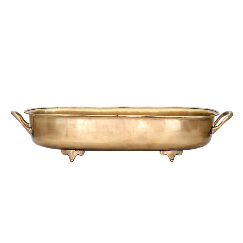 Oblong Bowl - Antique Brass 44cm