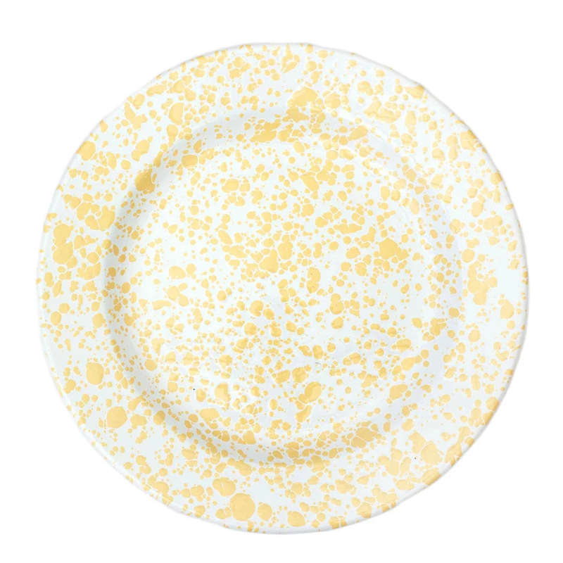 Plate - Enamel Speckled Yellow 26.5cm