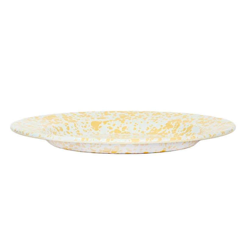 Plate - Enamel Speckled Yellow 26.5cm