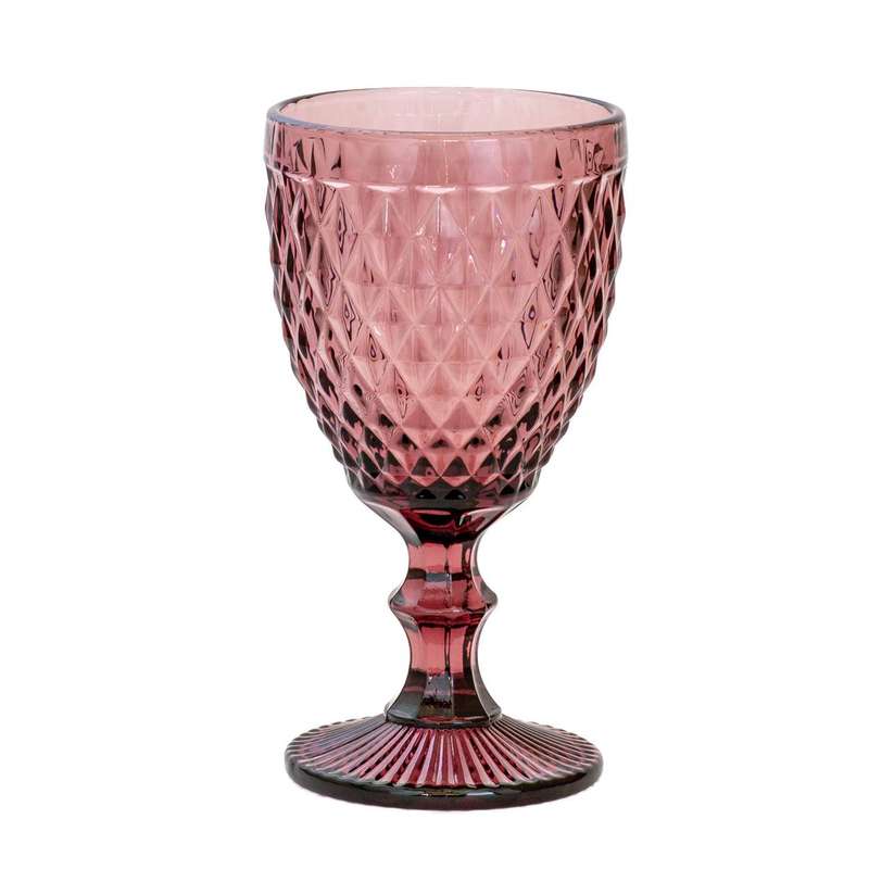 Wine Glass - Diamonds Magenta 300ml