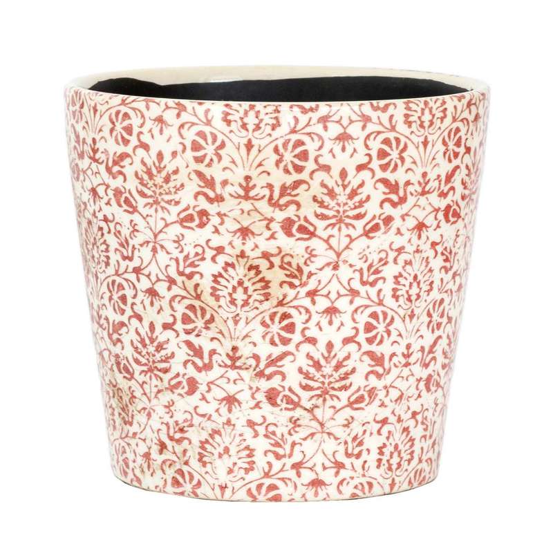 Ceramic Planter - Red Fleur