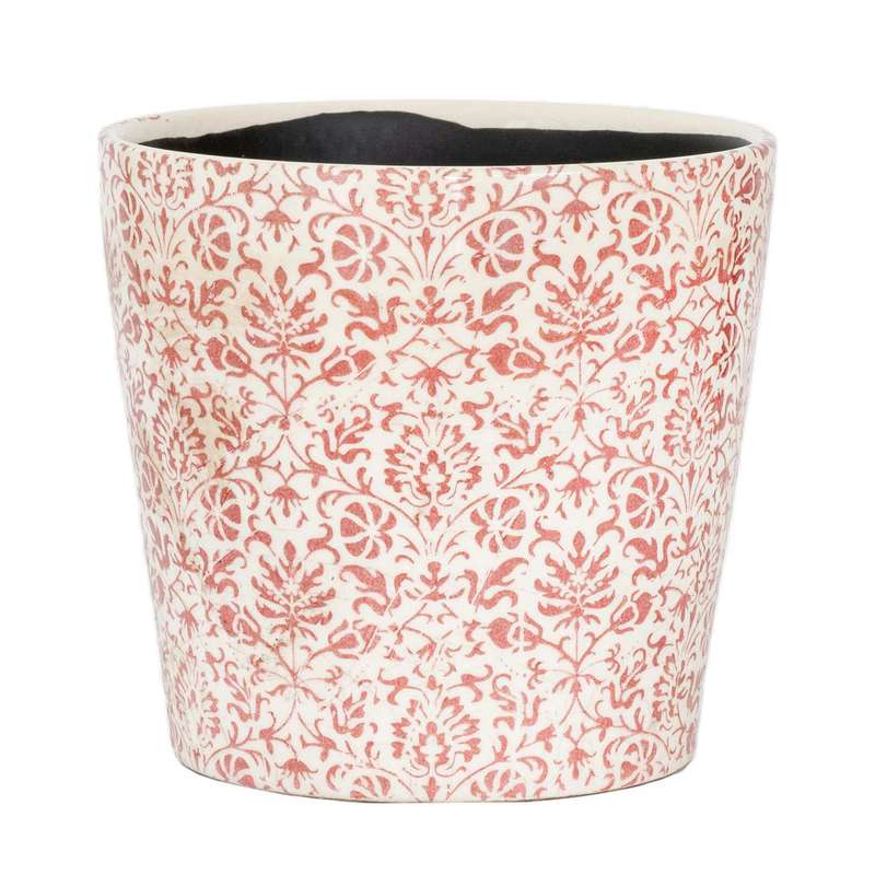 Ceramic Planter - Red Fleur